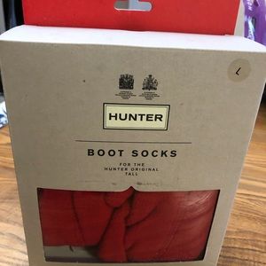 Hunter Boot Socks Large Red